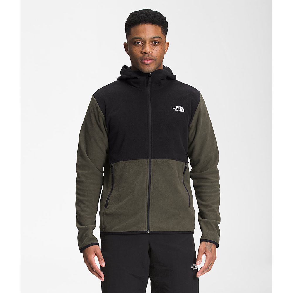 The North Face Fleece Full Zip Mens Australia - The North Face Tka Glacier Hoodie Green / Black (KNP